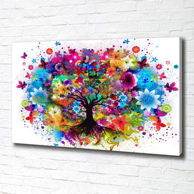 Colourful Tree - Wrapped Canvas Print