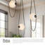 Lustre à 3 lumières à DEL en laiton rétro avec chaîne réglable Petra-124959225-124959226