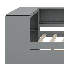 Lit plateforme double en bois avec tête de lit tapissier, tablettes, tiroirs et station de charge