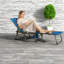 Méridienne de patio réglable en acier, conception pliante moderne pour l'extérieur