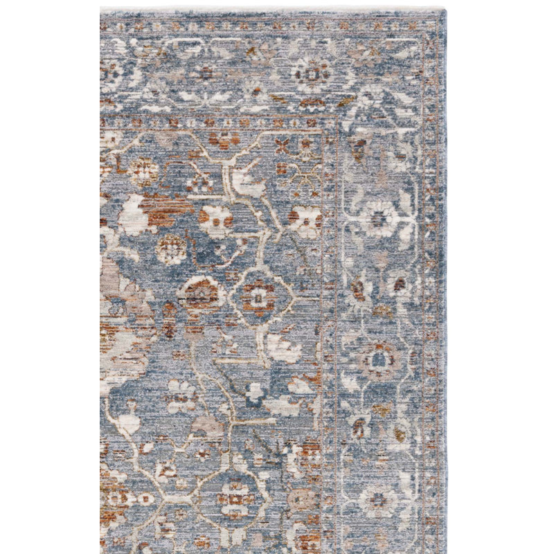 Tapis bleu / gris Heirloom 724, Rectangle 4 pi x 6 pi