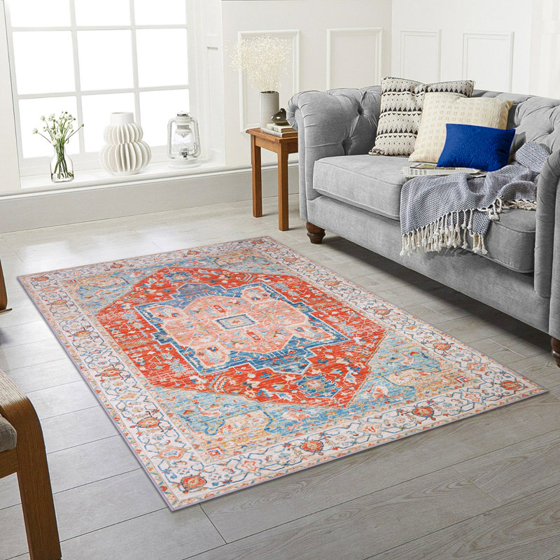 Chardip Floral Area Rug, Rectangle 80 x 150cm
