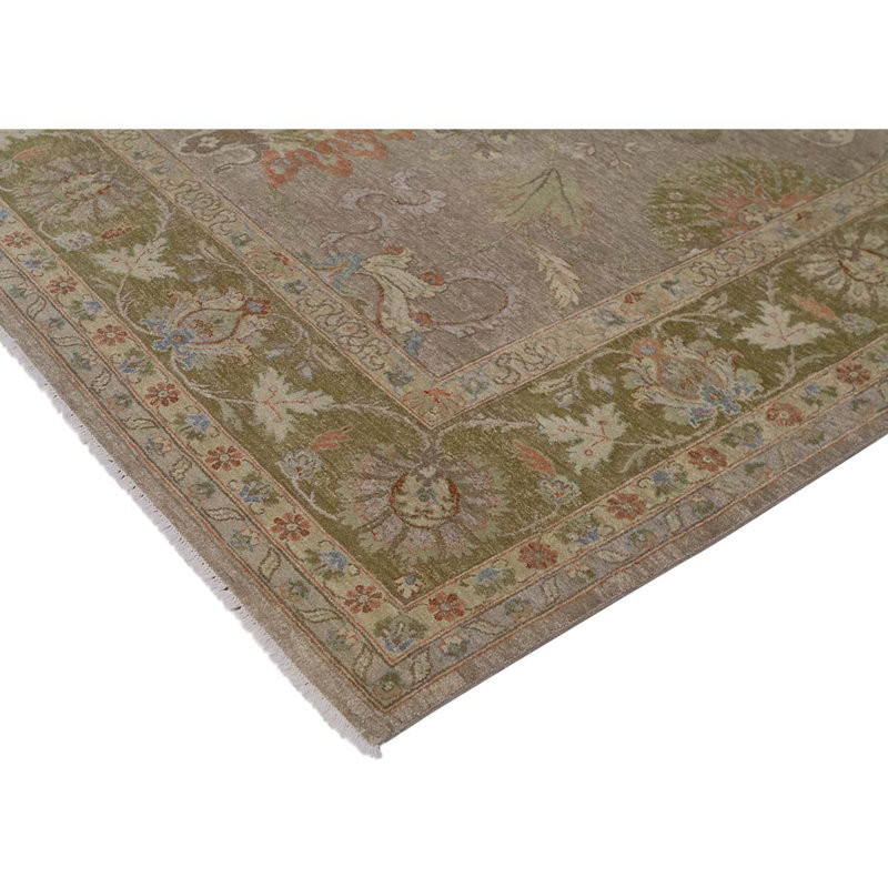 Tapis ivoire / beige / rouille noué à la main