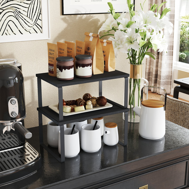 Cabinet Organizer Shelf, 12" W, Ink Black/Ebony Black