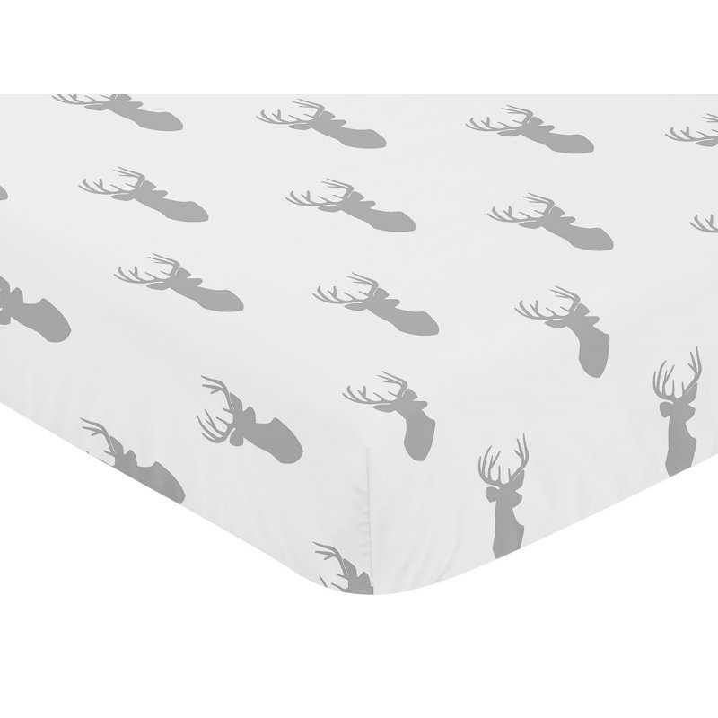 Drap-housse pour lit de bébé à motif cerfs