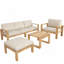 Ensemble de canapé modulaire d'extérieur 4 pièces