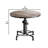 Jasel Metal Counter Height Dining Table With Fire Hydrant Inspired Base, Gray