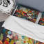 Ensemble de housse de couette Red Vibrant Garden Symphony III - Floral-107146750