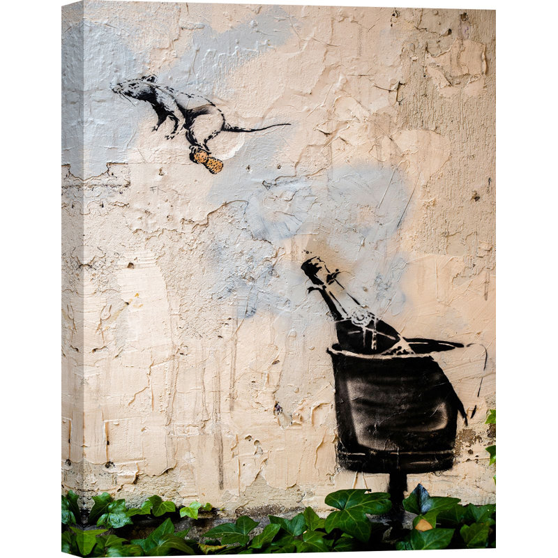 Rue Des Hospitalières Saint-Gervais, Paris by Anonymous (attributed To Banksy) - Wrapped Canvas Painting