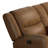 Leos Loveseat, Manual Reclining, Center Console, 79 Inch, Brown Leather