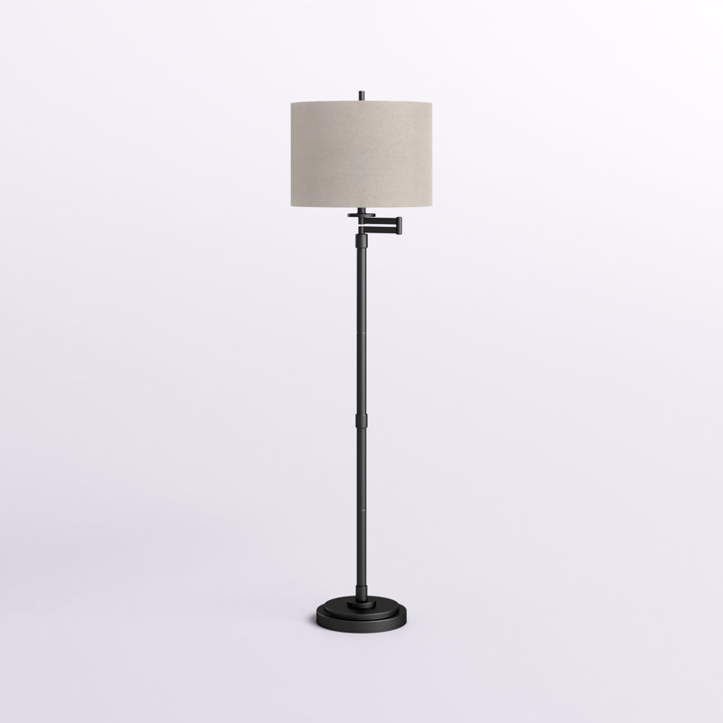Anuksha 62'' Swing Arm Floor Lamp, Madison Bronze