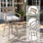 Patio Swivel Aluminum Bar Stools With Sunbrella Cushion-1119984946