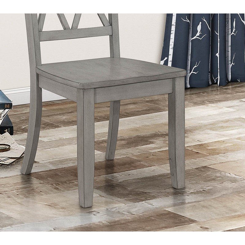 Ensemble de 2 chaises d'appoint en placage de pin, Gris