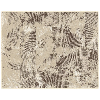 Vintage Textured Area Rug - Soft Floor Carpet with Canvas Backing, Non-Slip Living Room Bedroom Rug