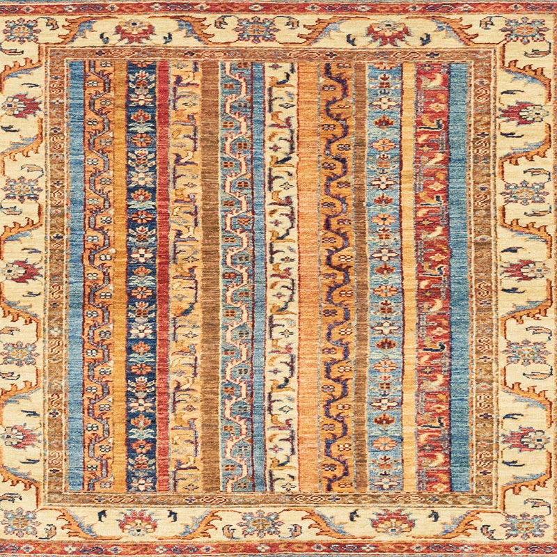 Abstract Indoor Rug, Square 8'