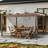 13 Ft. W x 10 Ft. D Metal Pergola with Canopy-88077795