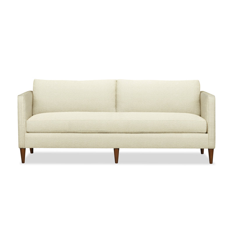 Canapé rembourré Clifford, Tissu performance bouclé Davis Pearl