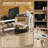 Makeup Vanity with 3 Colors LED Lighted Mirror & Power Outlet for Bedroom