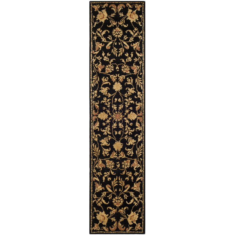 Afra Metro Hand Tufted Wool Pile Floral Rug, Runner 2'6" x 10'