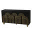 Buffet moderne cannelé avec tablettes réglables - pour le salon 4 portes, espace de rangement-139186689
