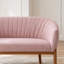 Causeuse Mid-Century moderne avec coutures en canaux