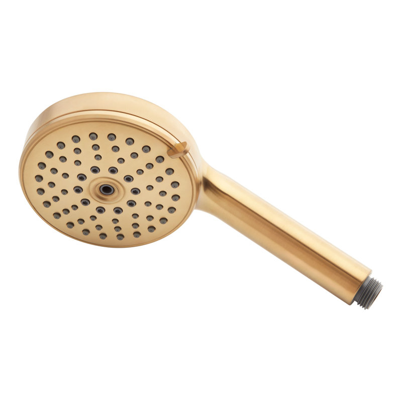 Douche à main ronde multifonctionnelle de 1,75 gallon par minute 4,6 po FundamentALL, Or brossé