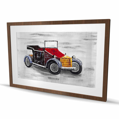 Vintage Car with Sunroof - Framed Art Print for Home Decor