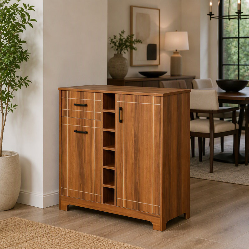Armoire de rangement avec rangement, armoire à vin, armoire rétro