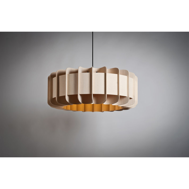 Luminaire suspendu 1 lumière Clarissa, Frêne, H 11 po x l 29,1 po x P 29,1 po