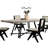 Modern Dining - Black Rectangular Table With Foam Chairs For Diner Contemporary Captivating-1515451578