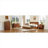 LED Light Integrated King Size Bed Frame, Modern Bedroom Sleeping Furniture, Brown Finish, MDF and Steel Construction with Curved Design