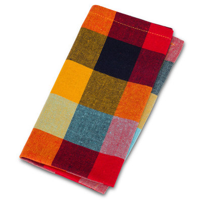 Claydon 100% Cotton Plaid Square Napkin