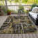 Machine Washable Indoor/Outdoor Xhevrie Coffee Rug