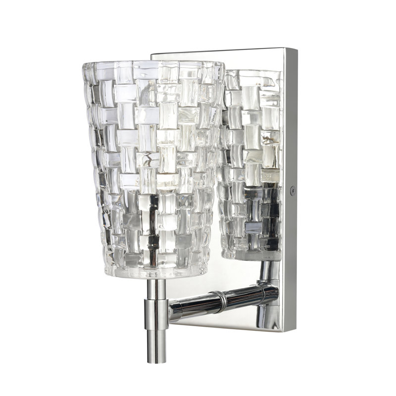 Éclairage pour meuble-lavabo à 1 lumière de 4,75 po de largeur Lightweave - nickel poli