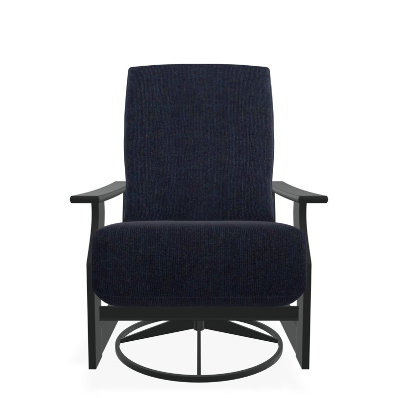 Chaise berçante pivotante en polymère St. Catherine, Spectre indigo Sunbrella®, Graphite
