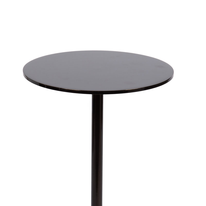Hersi Modern Round Metal Drink Table, Brown
