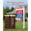 Real Estate Sign Post, 2-Pack, 6 ft Tall, PVC Realtor Yard Sign Holder with 36 in Arm Holds up to 24 in, Easy to Install, Wind-Resistant, Yard, Road, White (No Signs), Designed for Open House and Home