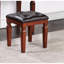 Meuble-lavabo formel avec tabouret - couleur cerise, rangement abondant, siège rembourré, bois de pin et d'hévéa spacieux et confortable, placage de peuplier