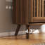 Armoire à chaussures en noyer avec 2 tiroirs rabattables, rangement pour chaussures moderne pour le vestibule-413556058-403503240