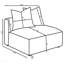 Fauteuil d'appoint gris sans accoudoirs avec coussin décoratif
