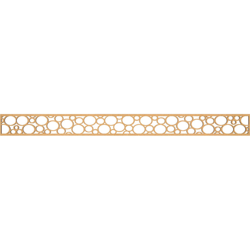 Moulure de chantournage, H 4 po x l 46,375 po x P 0,375 po, Bois aggloméré brut