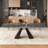 9-Piece Dining Set With 110.24'' Extendable Sintered Stone Table Top, 8 Upholstered Faux Leather Dining Chairs & Metal Base