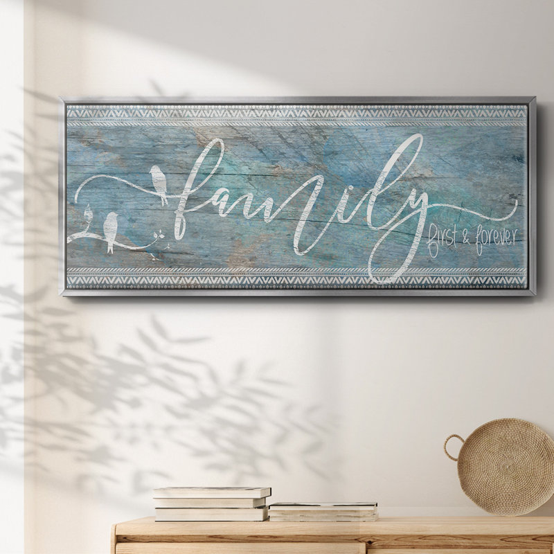 Family First - toile encadrée, H 12 po x l 30 po