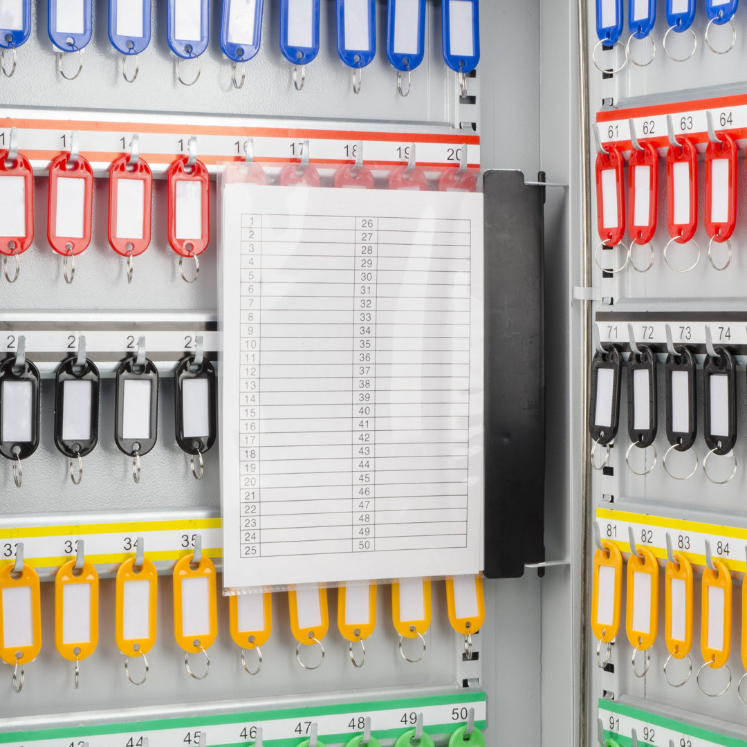 100 KEY ADJUSTABLE LOCK BOX W/ KEY GREY Barska