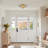 Bora Modern Flush Mount Ceiling Light With Clear And Green Textured Glass Shade-1675236105