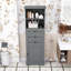 Armoire de rangement haute 3 tiroirs avec tablettes réglables Tall-601855414