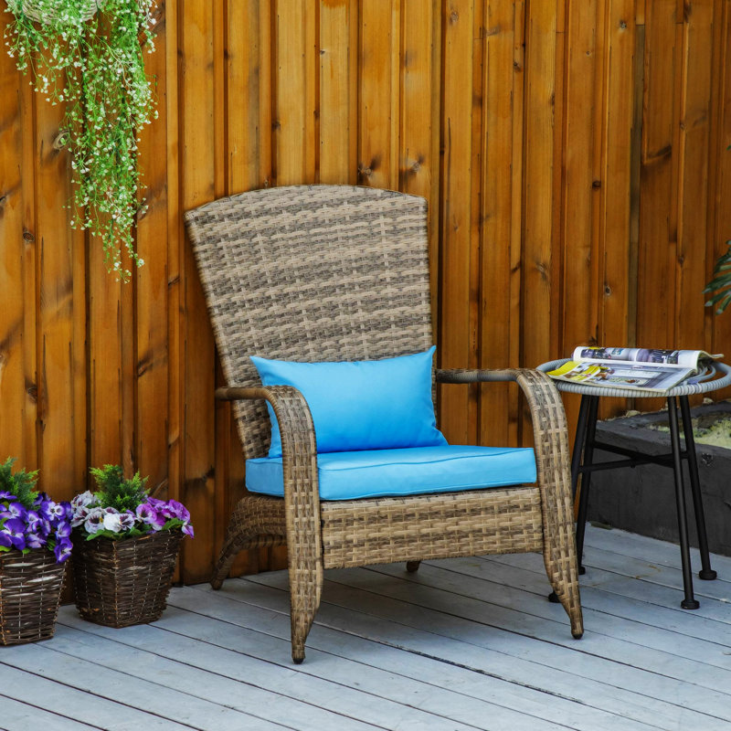 Chaise Adirondack en osier de patio Outsunny (excluant la table)