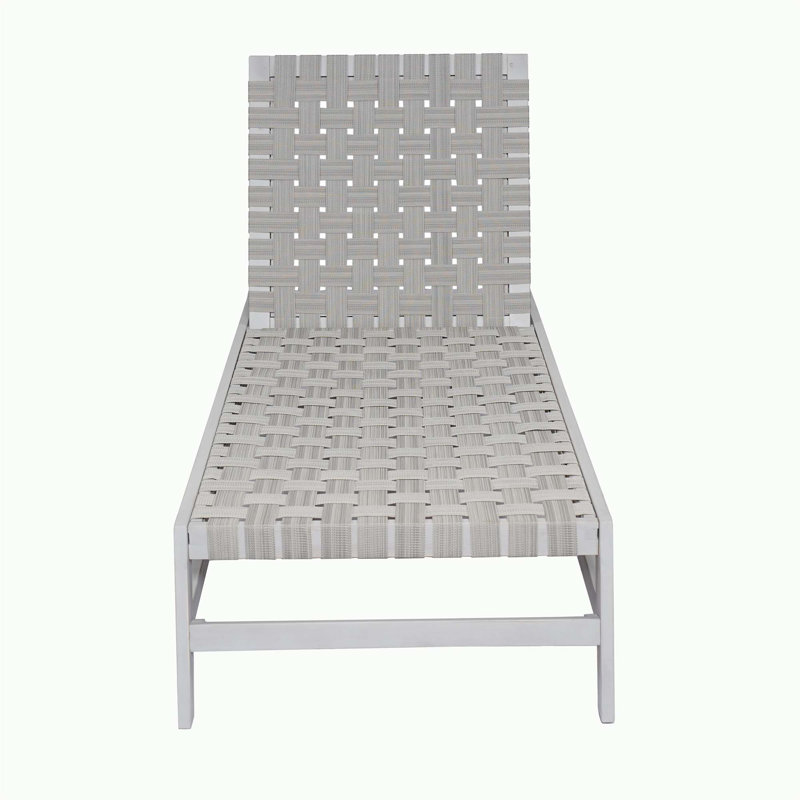 Outdoor Rope Chaise Lounge, Gray