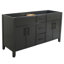 Design House Dawson l 60 po x P 21 po x H 34 po. Meuble-lavabo entièrement assemblé en fer Sherwin-Williams® avec quincaillerie noir mat (228453-IO-FA)-126080758-126283084
