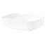 Lavabo vasque rectangulaire en céramique blanche de 20 po x 15 po pour la salle de bain - Design moderne, teinture, installation facile au-dessus du comptoir, différents environnements, espaces multiples
